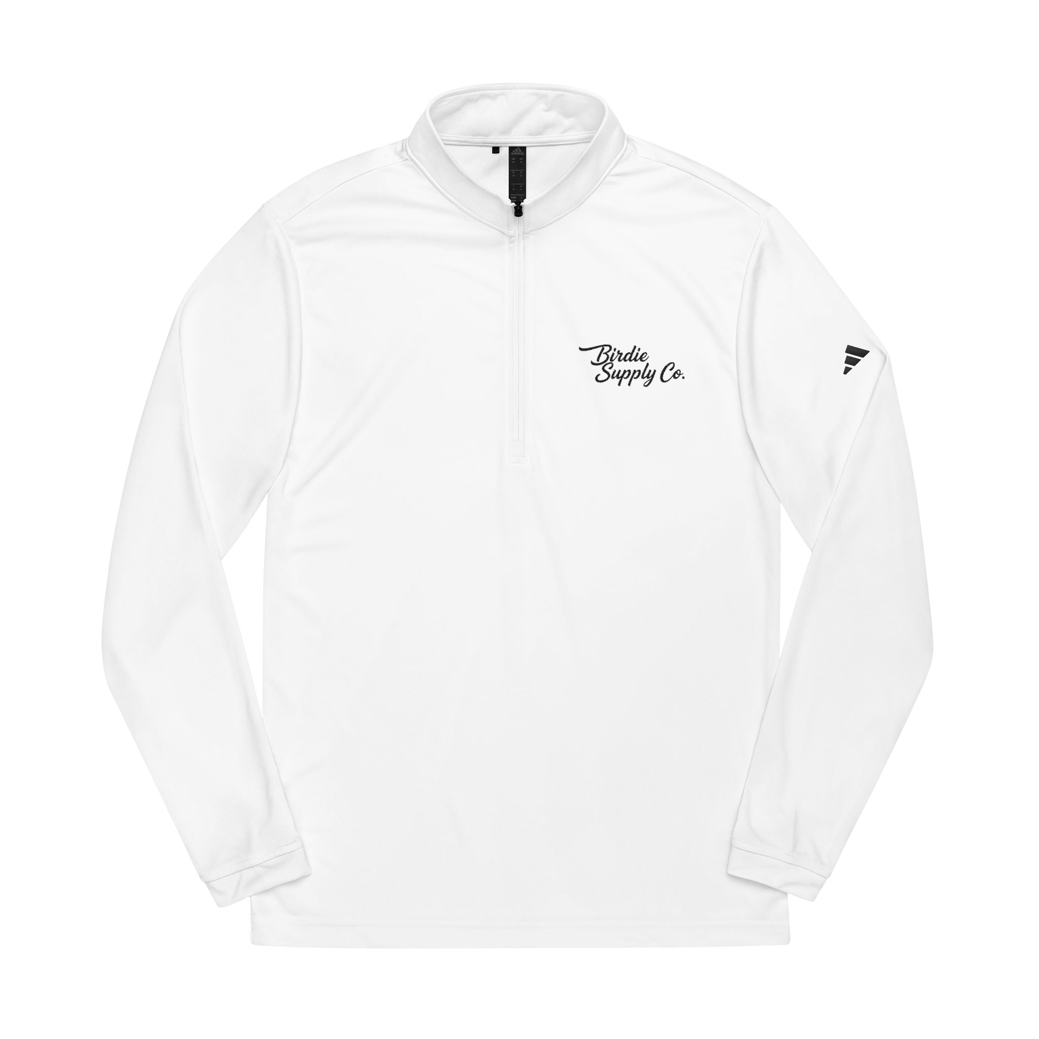Adidas Embroidered Quarter-Zip Lightweight Pullover — Script Logo