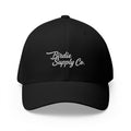 Embroidered Closed-Back Golf Cap - White Script Logo