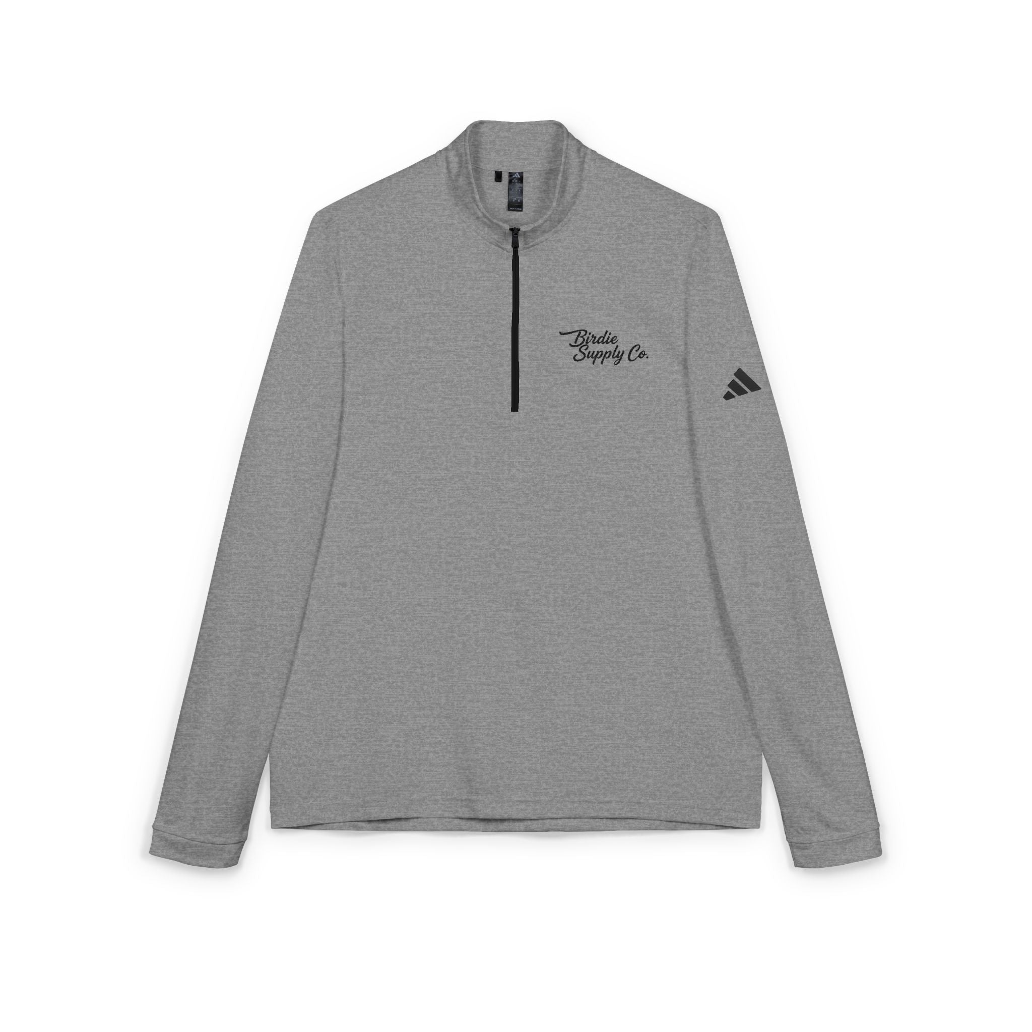 Adidas Embroidered Quarter-Zip Lightweight Pullover —  Script Logo