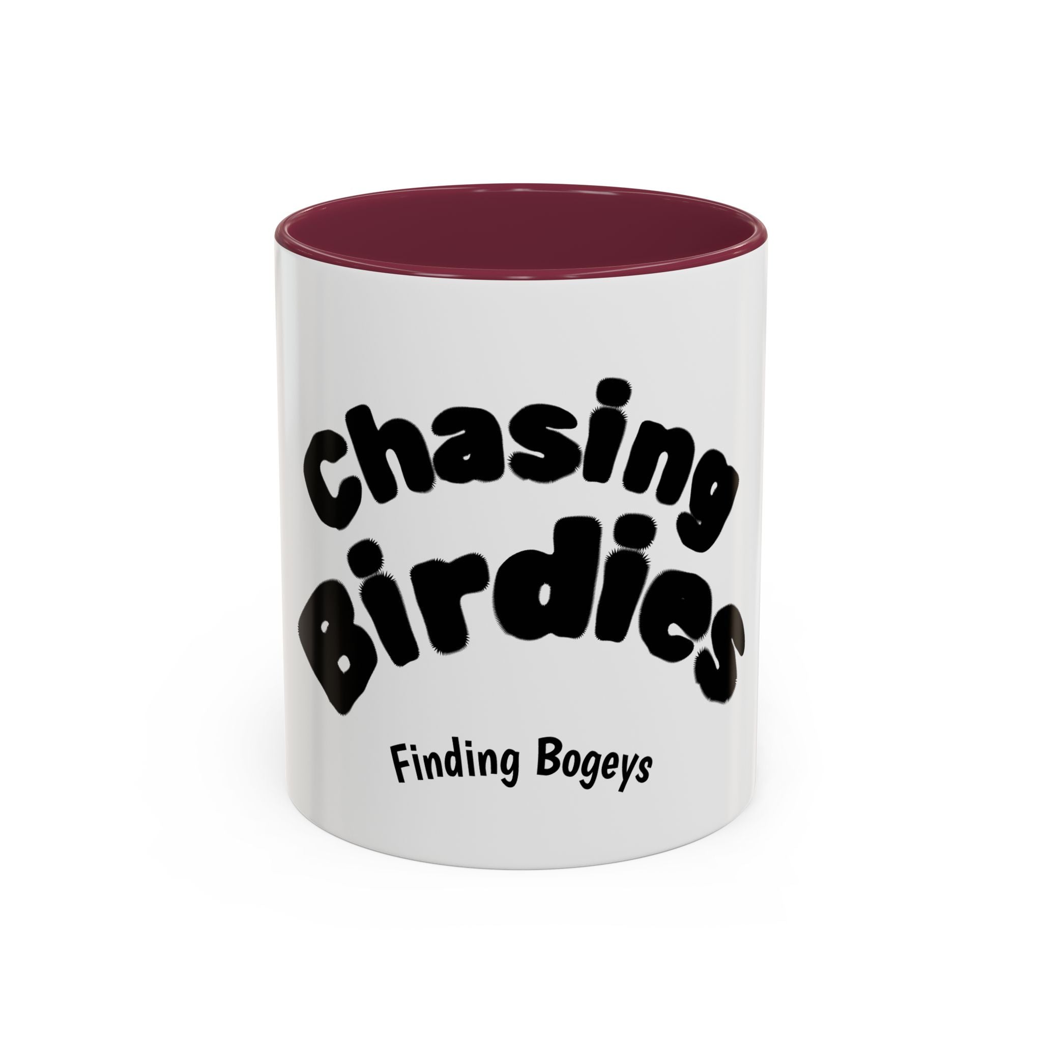 Chasing Birdies Finding Bogeys Golf Mug –  11oz/15oz Color Accent