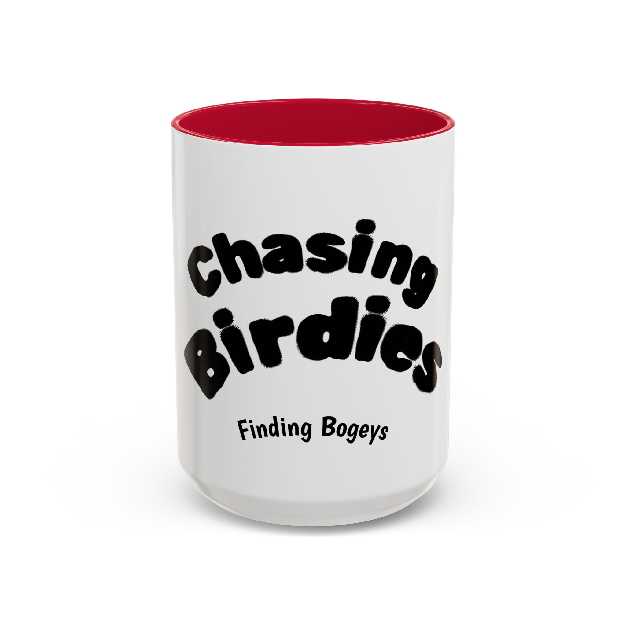 Chasing Birdies Finding Bogeys Golf Mug –  11oz/15oz Color Accent