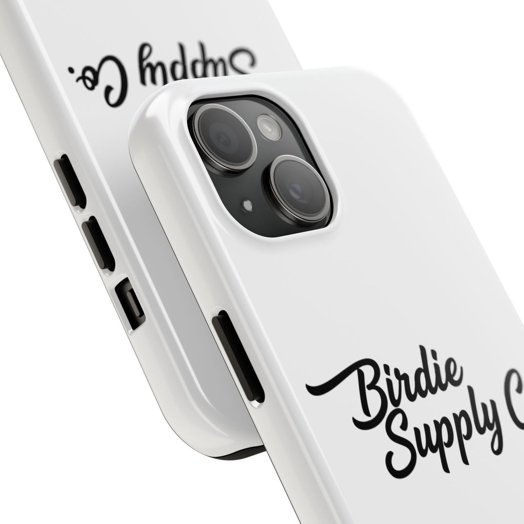 Phone Case Protective Cover — White Script Logo