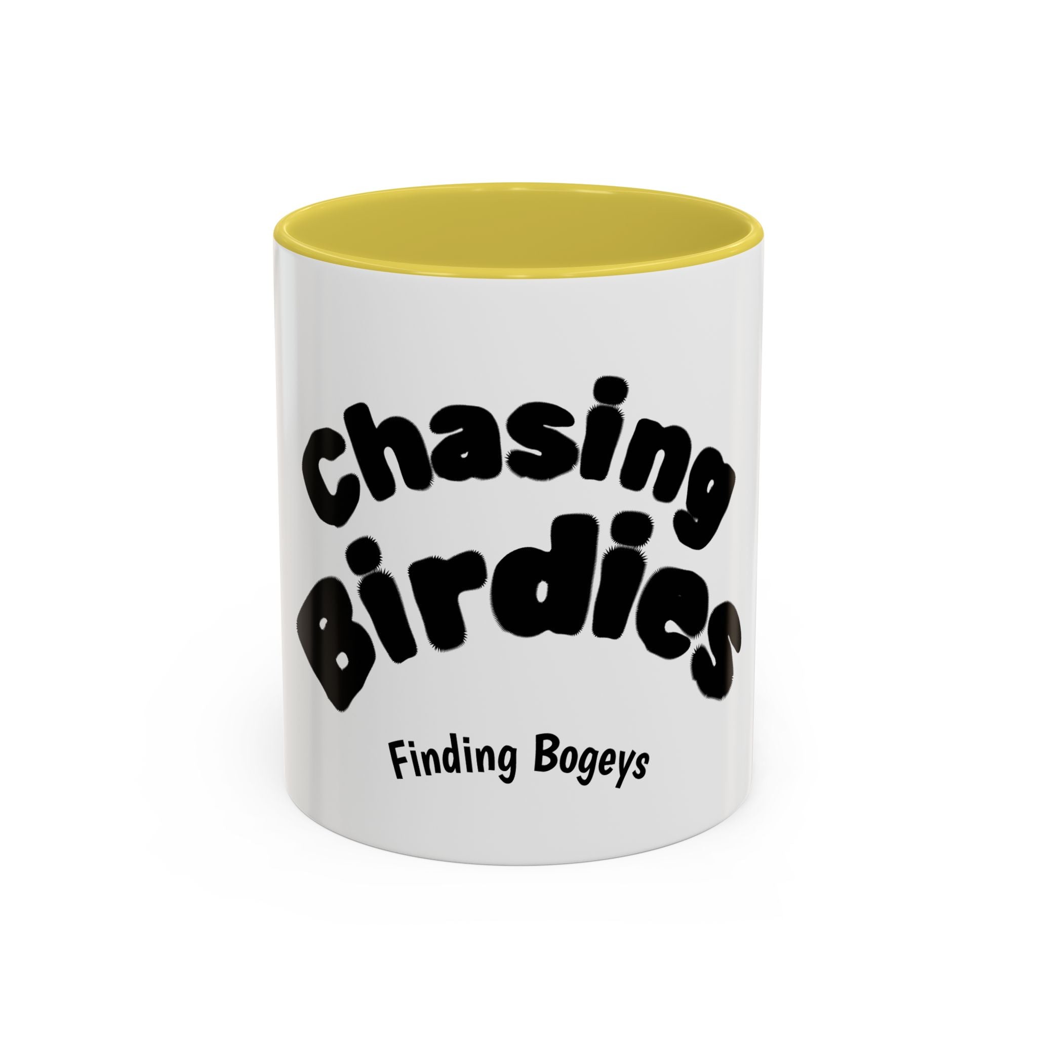 Chasing Birdies Finding Bogeys Golf Mug –  11oz/15oz Color Accent