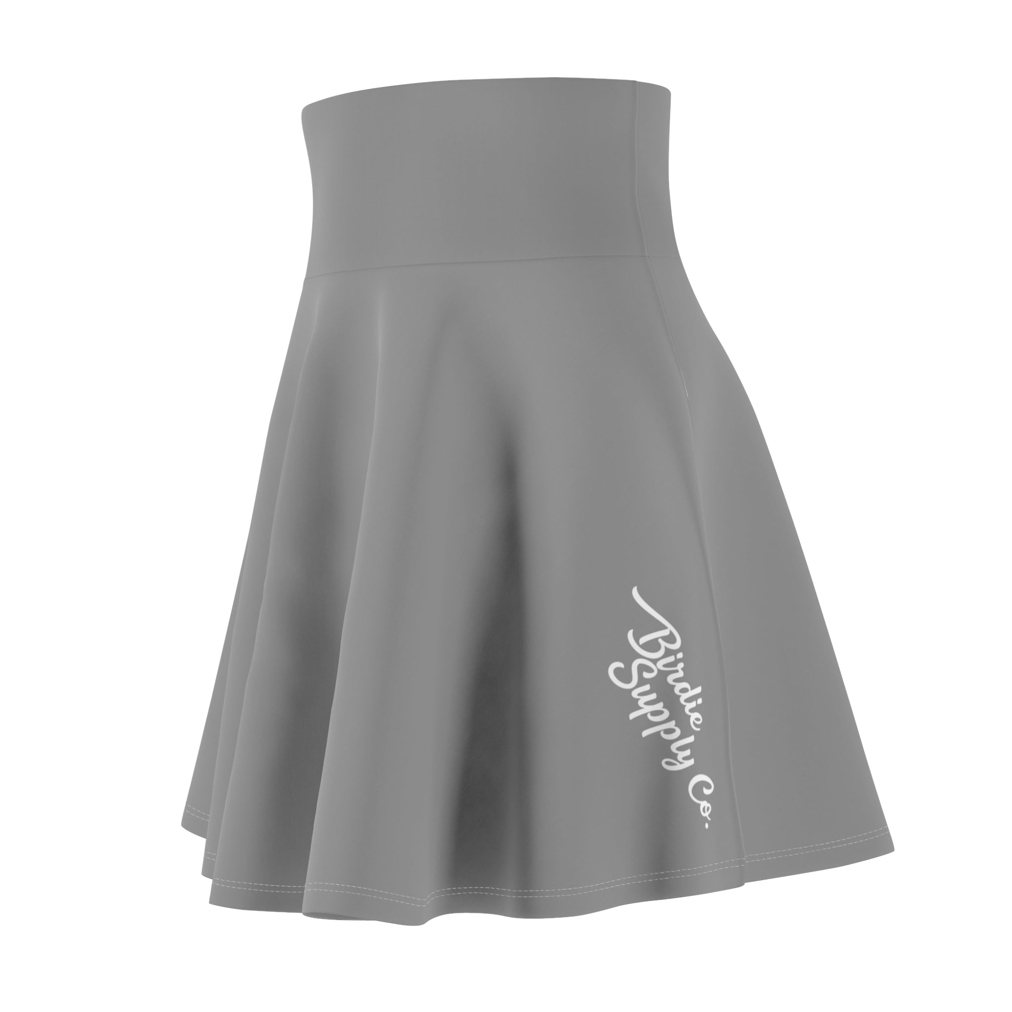 High-Waisted Golf Skirt - White Script Logo