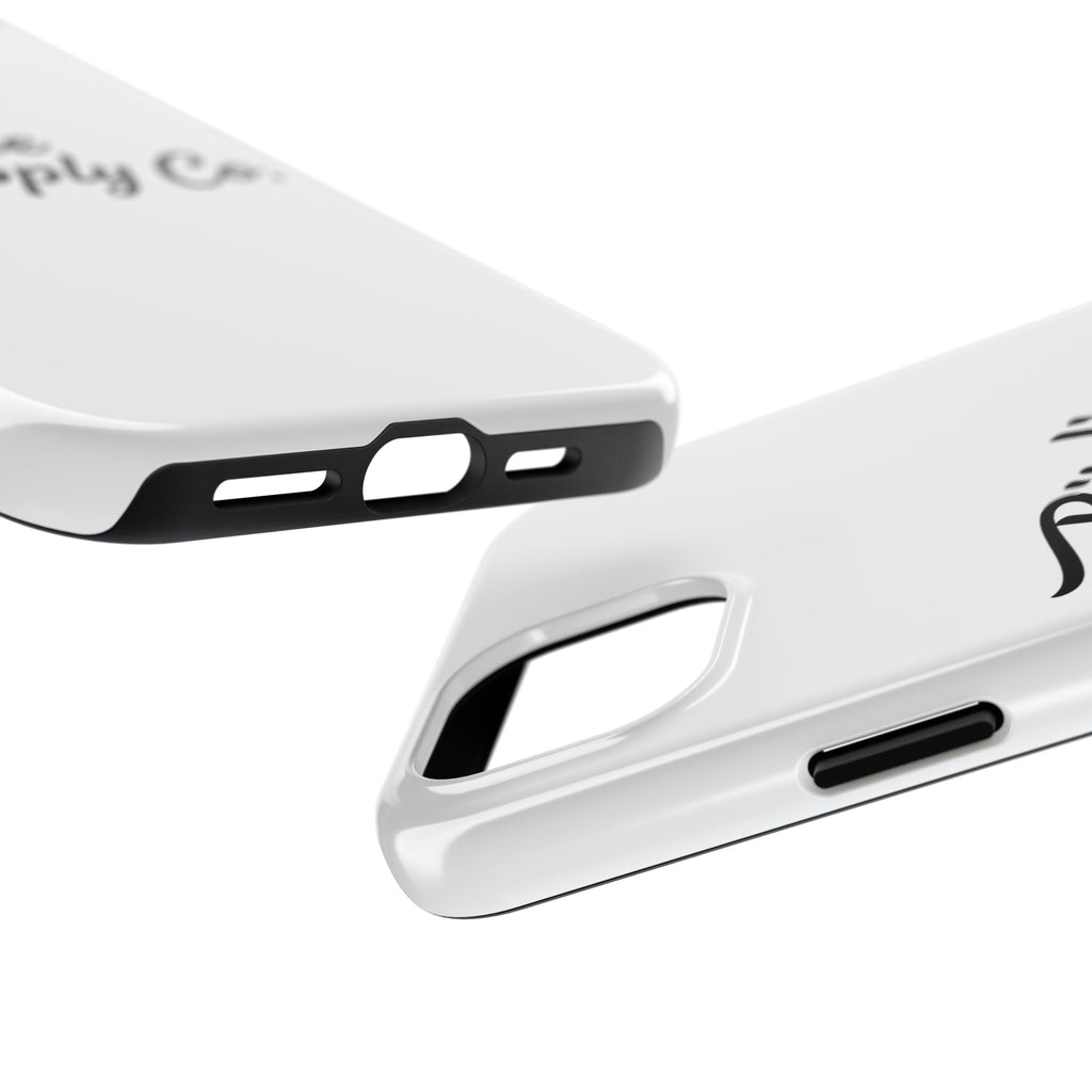 Phone Case Protective Cover — White Script Logo