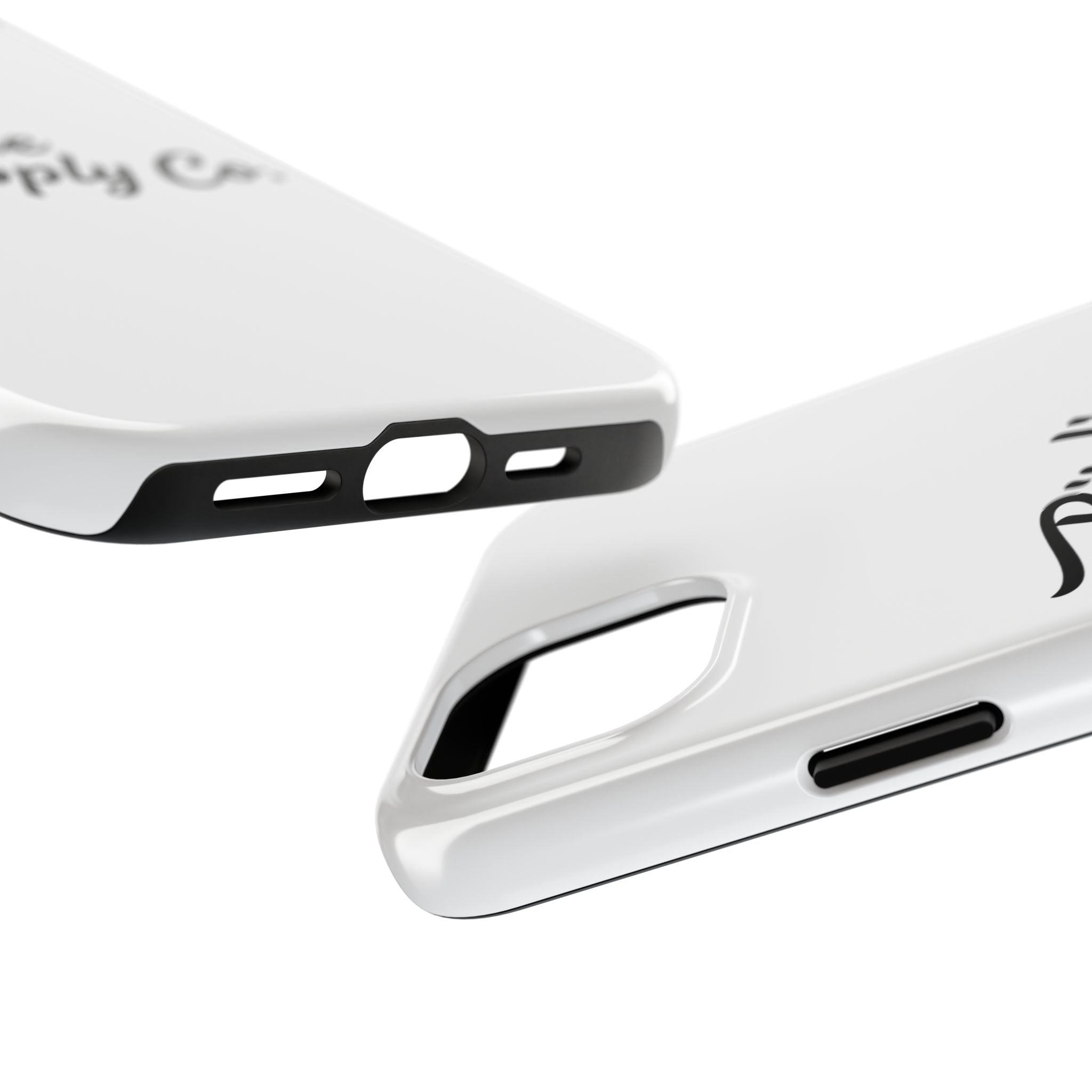 Phone Case Protective Cover — White Script Logo