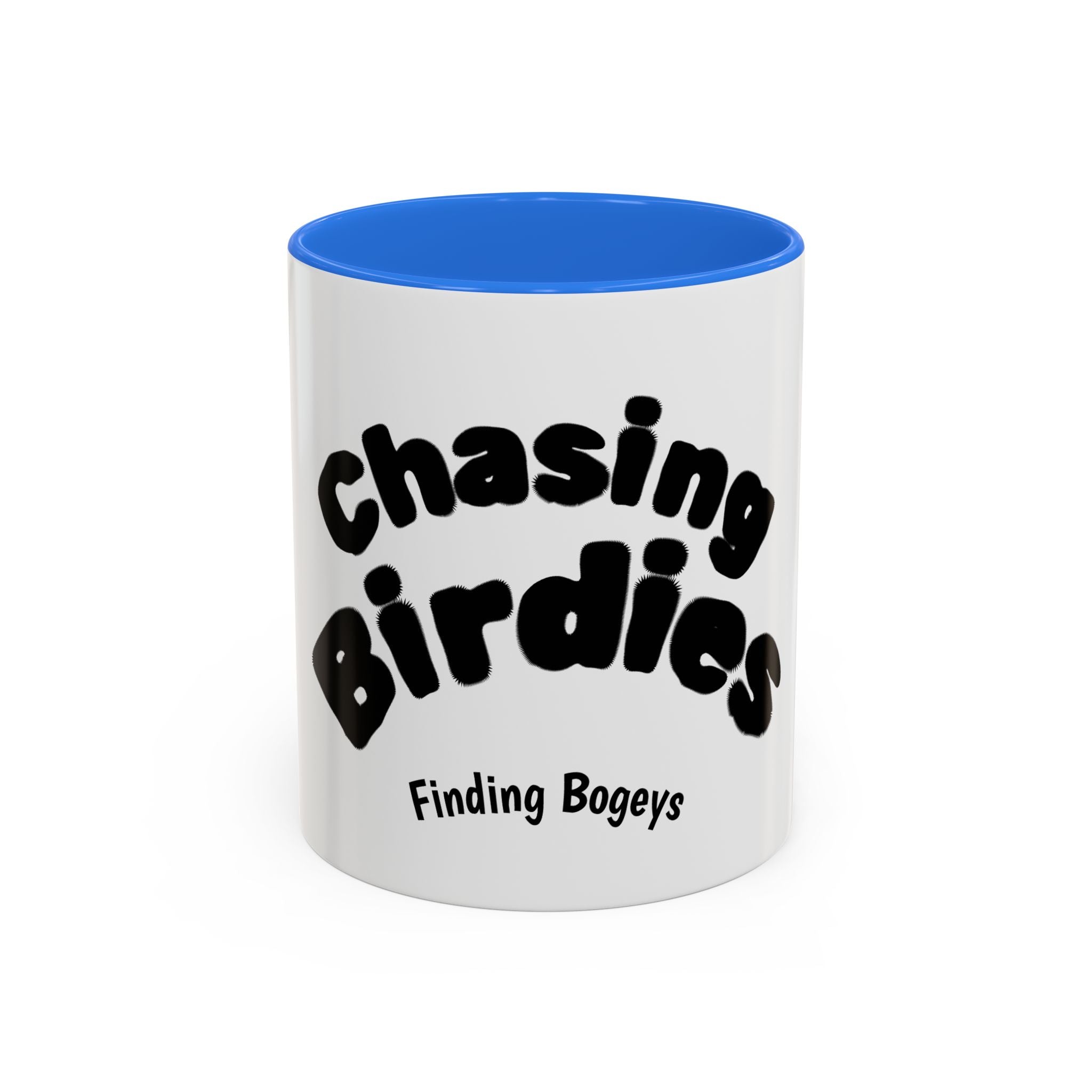 Chasing Birdies Finding Bogeys Golf Mug –  11oz/15oz Color Accent
