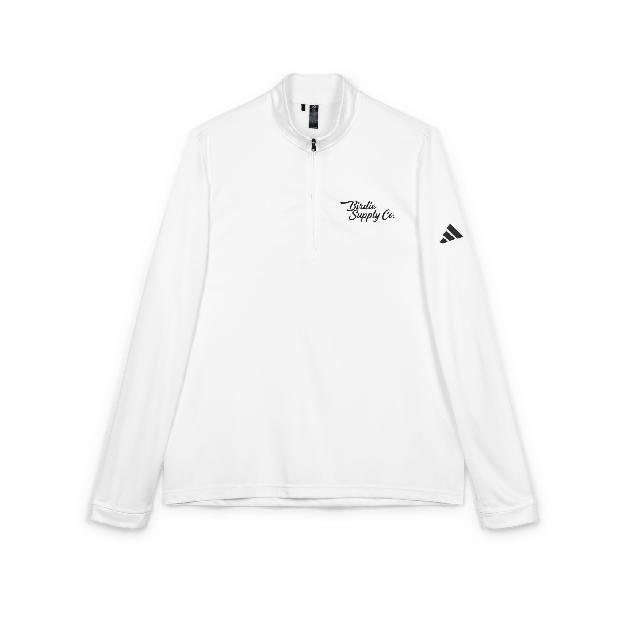 Adidas Embroidered Quarter-Zip Lightweight Pullover —  Script Logo
