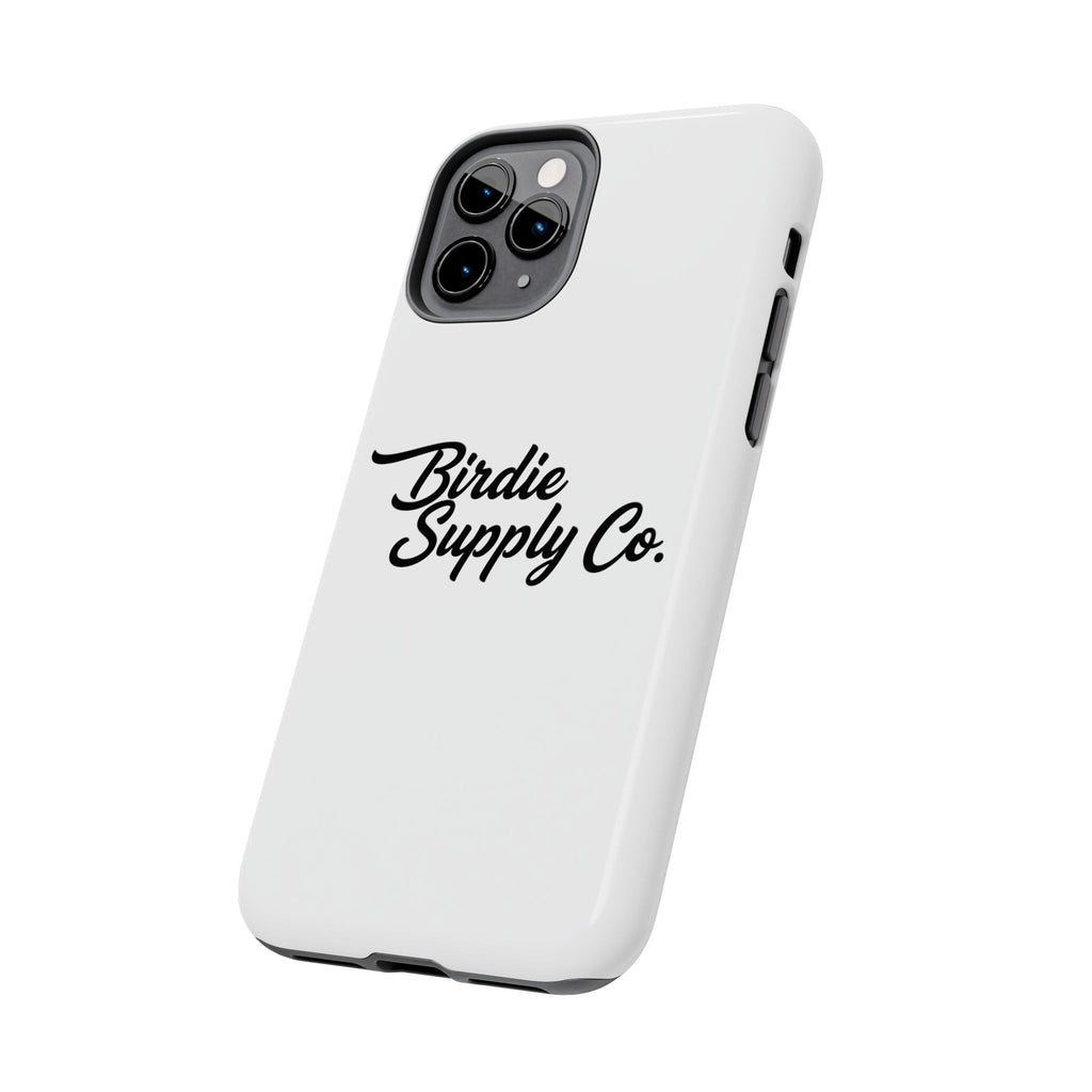 Phone Case Protective Cover — White Script Logo