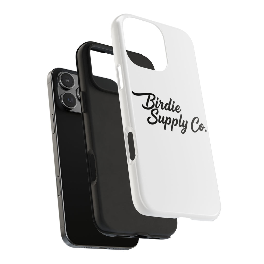 Phone Case Protective Cover — White Script Logo