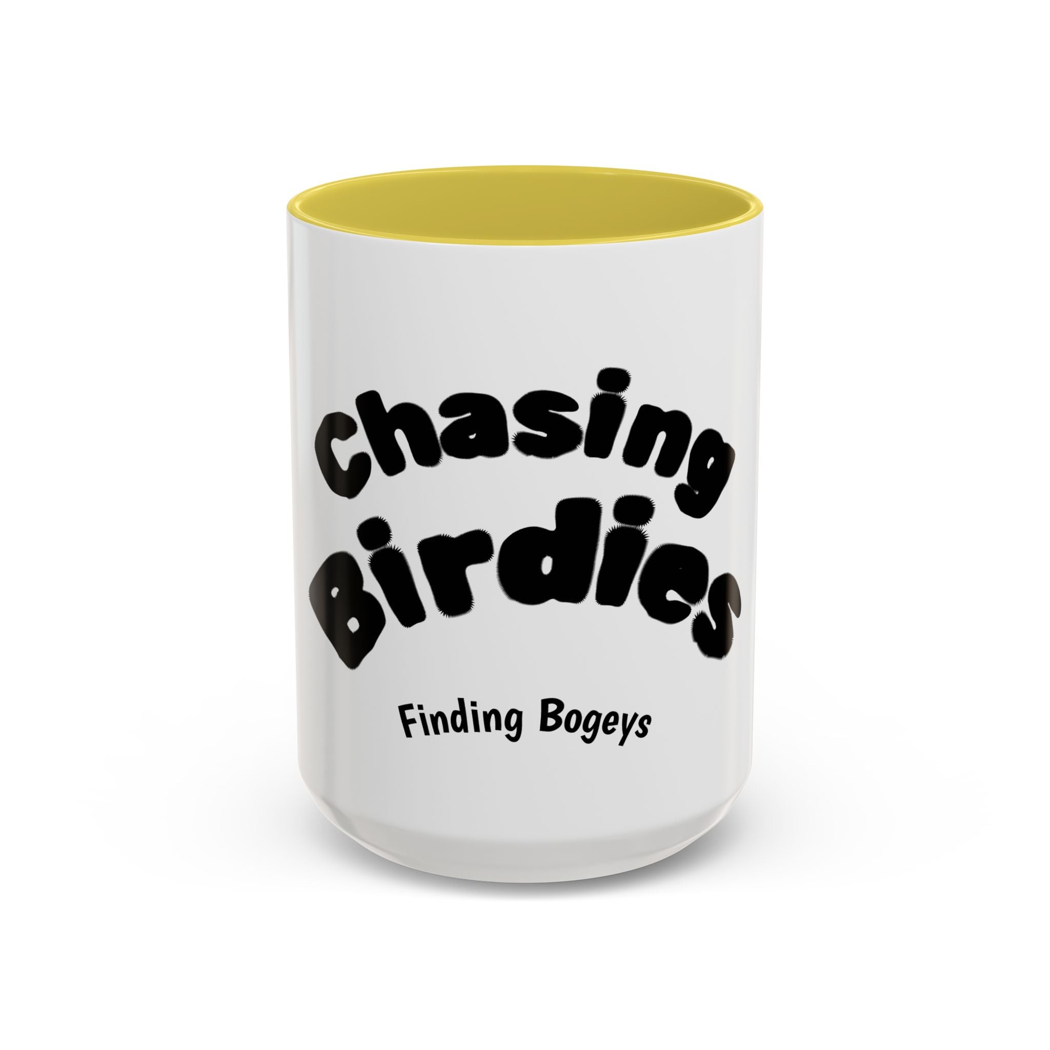 Chasing Birdies Finding Bogeys Golf Mug –  11oz/15oz Color Accent