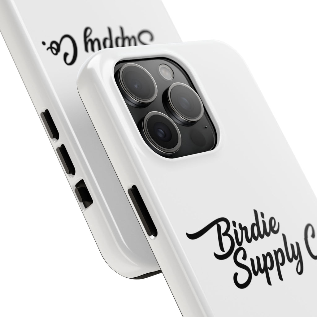 Phone Case Protective Cover — White Script Logo