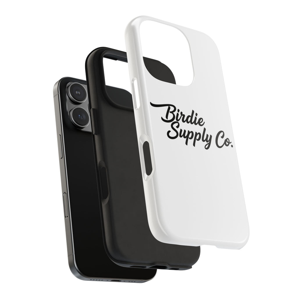 Phone Case Protective Cover — White Script Logo