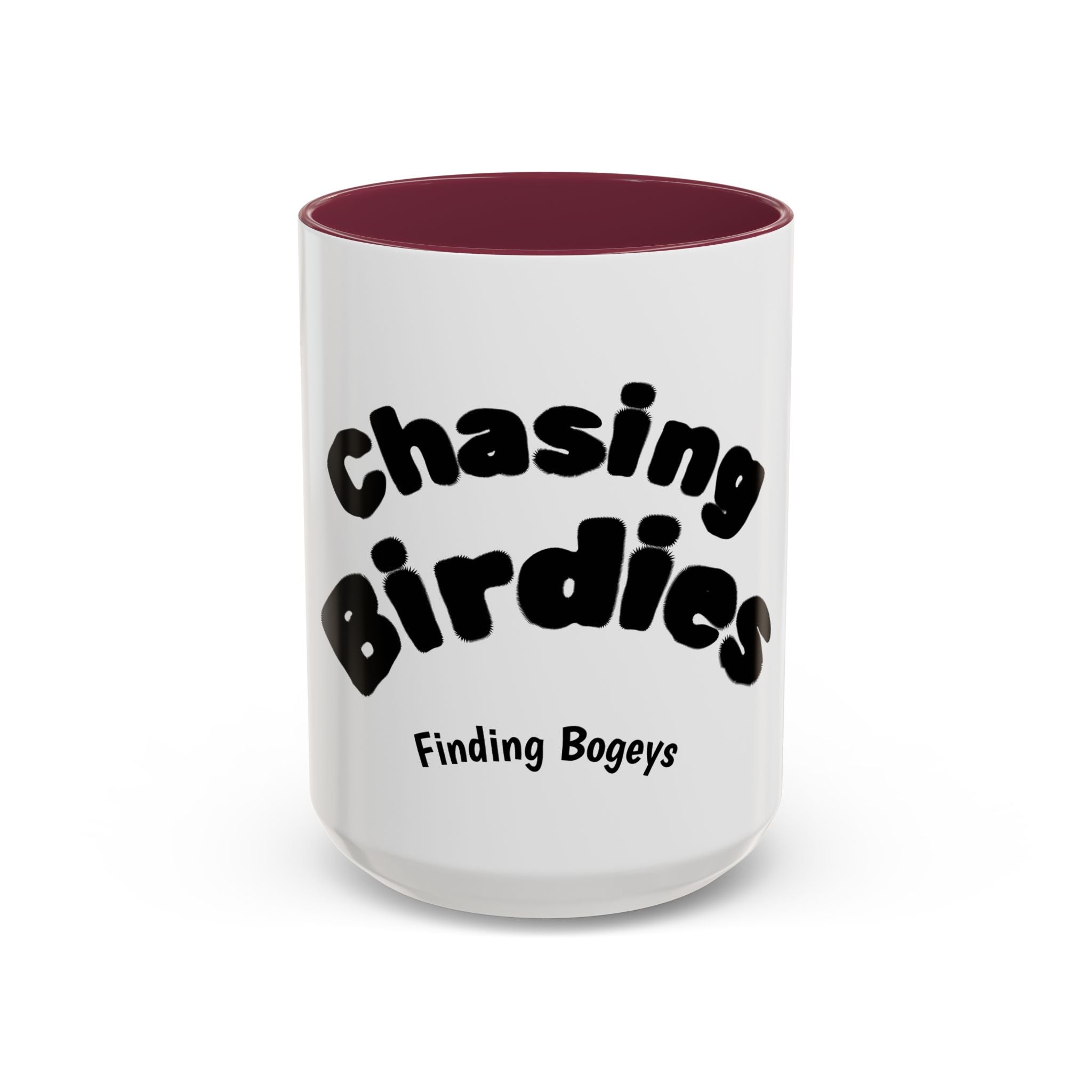 Chasing Birdies Finding Bogeys Golf Mug –  11oz/15oz Color Accent
