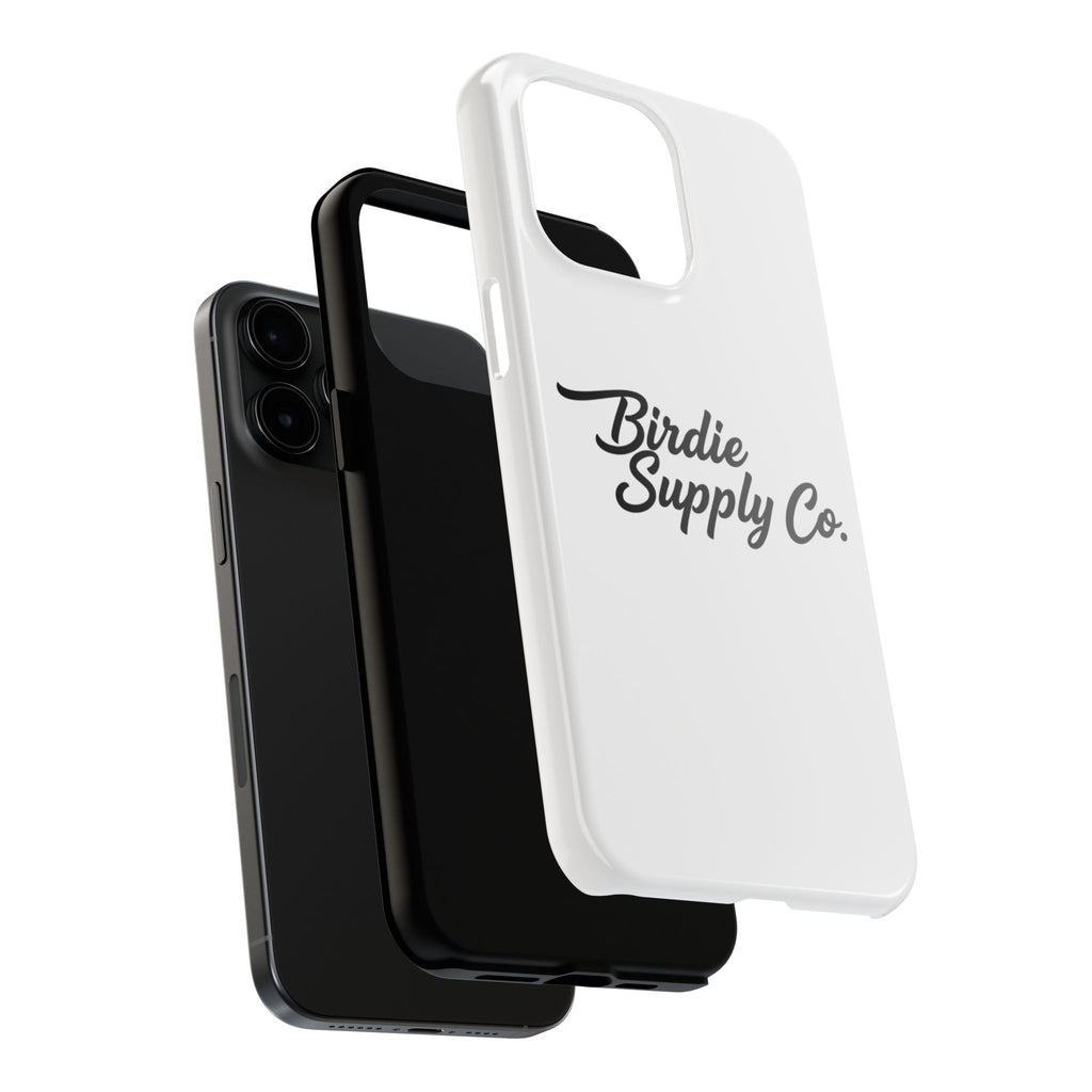 Phone Case Protective Cover — White Script Logo