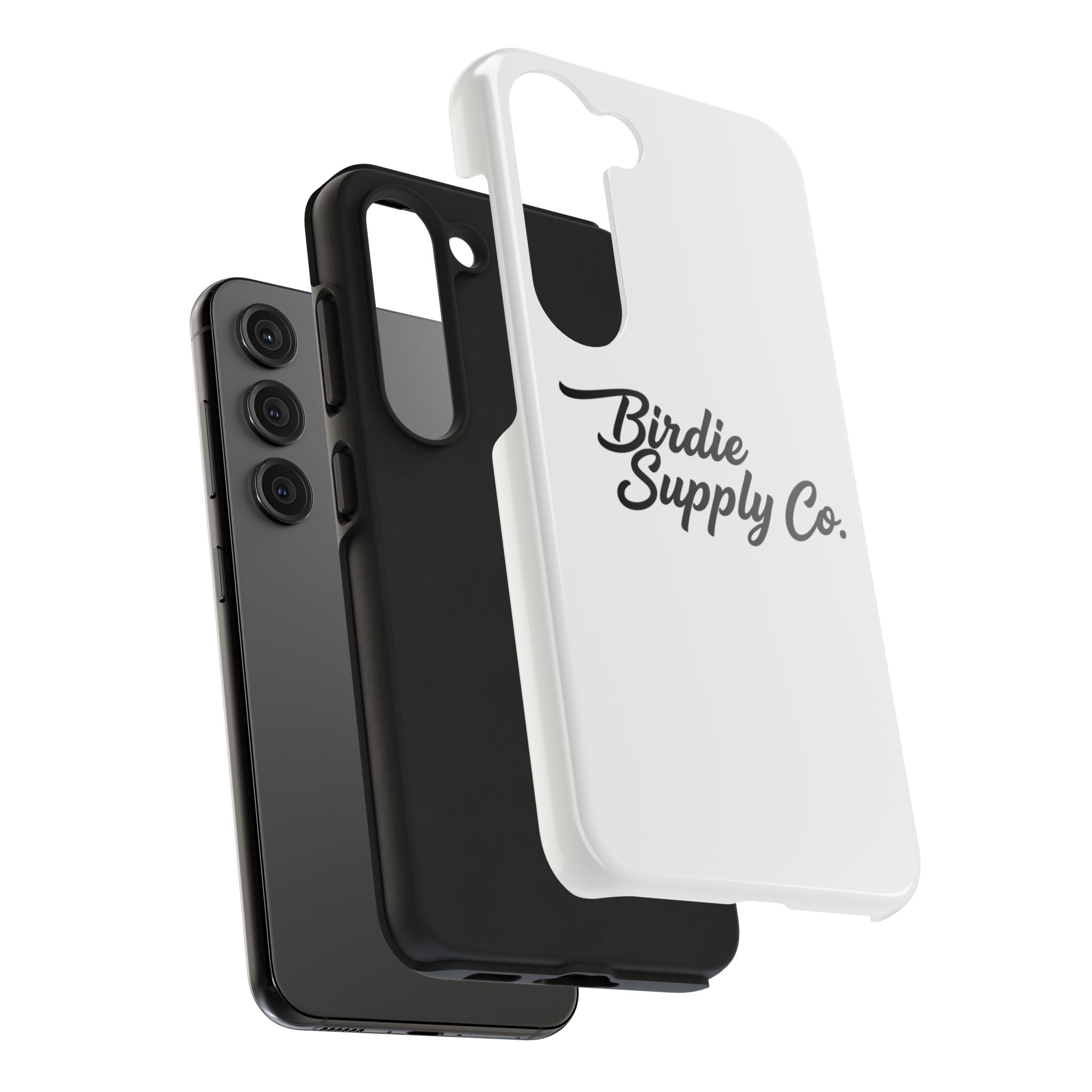 Phone Case Protective Cover — White Script Logo