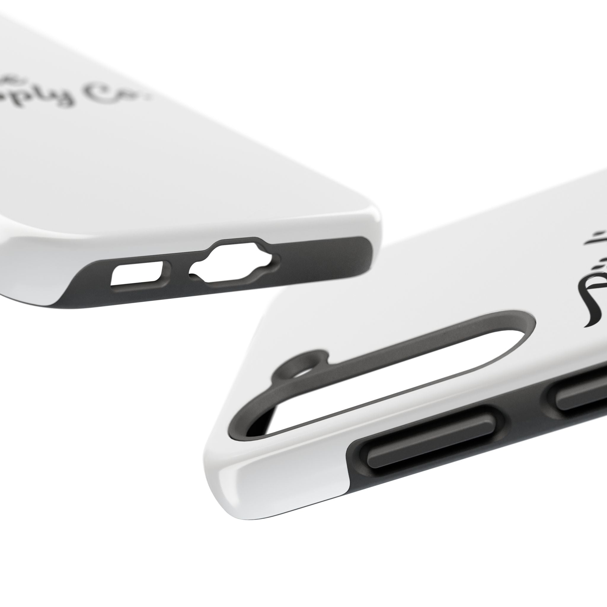 Phone Case Protective Cover — White Script Logo