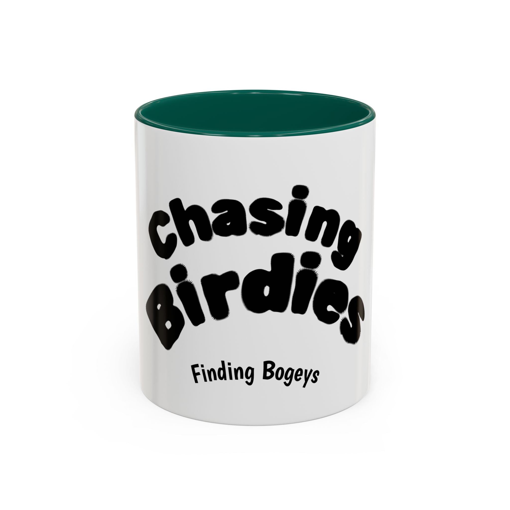 Chasing Birdies Finding Bogeys Golf Mug –  11oz/15oz Color Accent