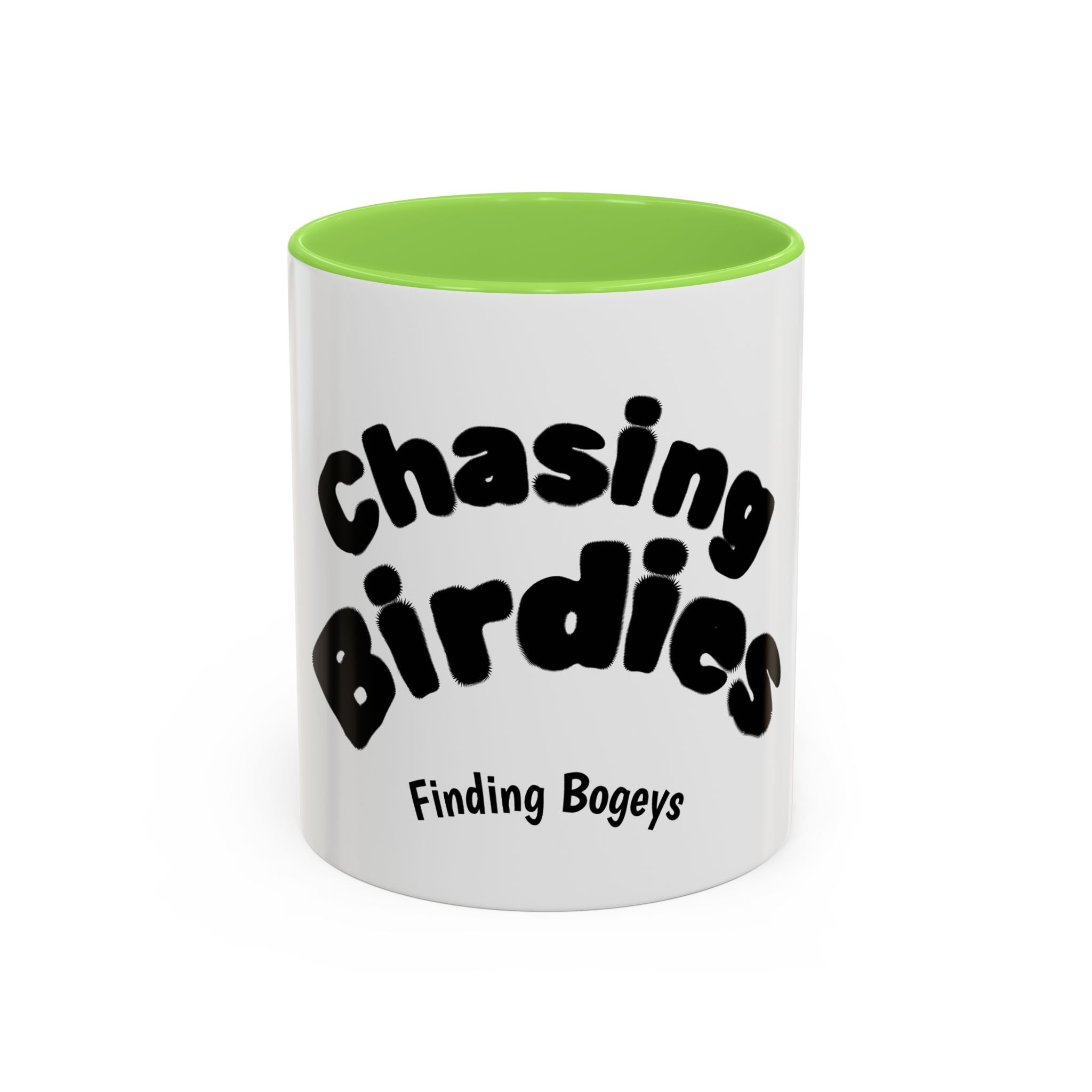 Chasing Birdies Finding Bogeys Golf Mug –  11oz/15oz Color Accent