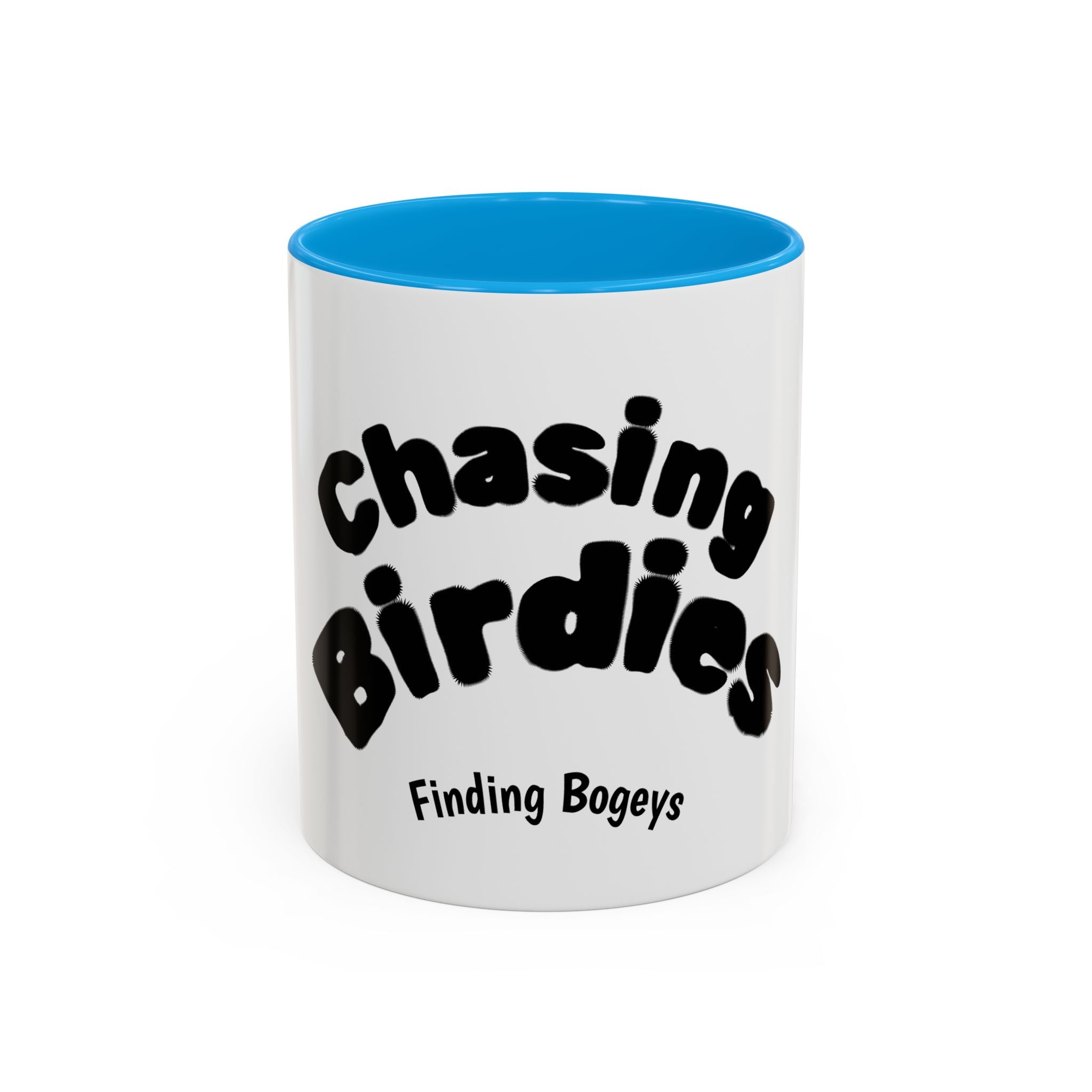 Chasing Birdies Finding Bogeys Golf Mug –  11oz/15oz Color Accent
