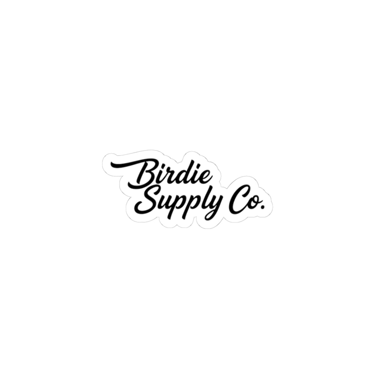 Birdie Supply Co. Script Logo Vinyl Decal for Laptops & Water Bottles
